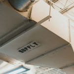 Supply air duct in a ceiling